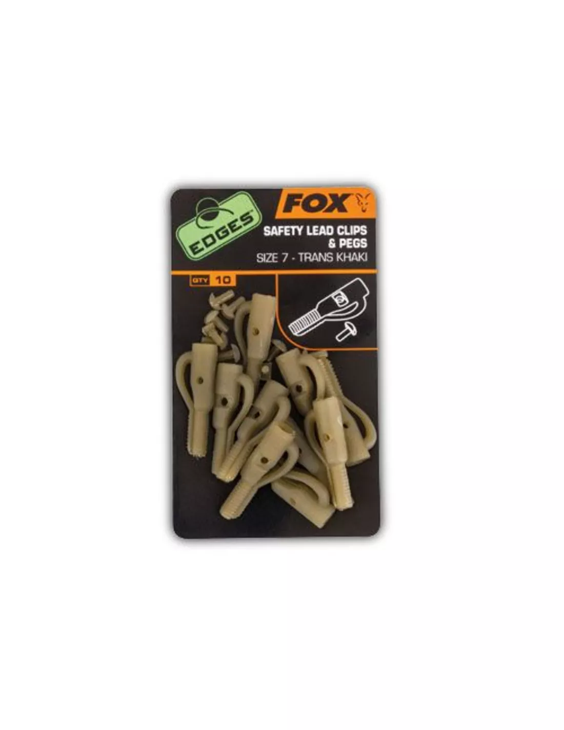 FOX EDGES LEAD CLIP + PEGS (10 PCS) 3 FOX EDGES LEAD CLIP + PEGS (10 PCS)